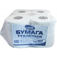 CABARE бумага туалетная 2 сл. (08 шт) Стандарт 710 отрывов, диаметр втулки 6 см (80 м)