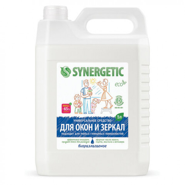 Средство для мытья стекол 5 л Synergetic