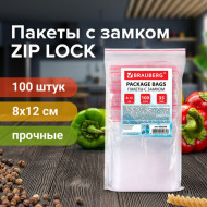 Пакеты с замком зиплок 080*120мм 100шт