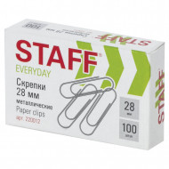 Скрепки 28 мм. круглые (100 шт.) Staff металлические
