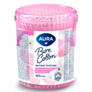 Ватные палочки AURA (100 шт) стакан