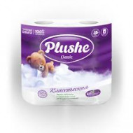 Plushe Classic бумага туалетная 2-х сл. 4шт*18м белая