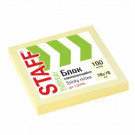 Стикер Staff 076х076 мм. (100 л.) желтый