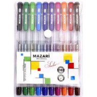 Ручка шариковая набор Mazari Sailor 10цв, 0,7мм