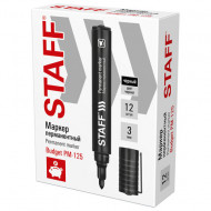 Маркер перманентный Staff Basic Budget PM-125 черный 3мм