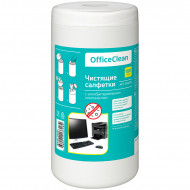 Салфетки чистящие OfficeClean, универсальные,антибактериальные,в тубе (100 шт.)