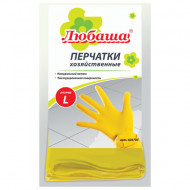 Перчатки хозяйственные Любаша Эконом (L-большие) хлопковое напыление