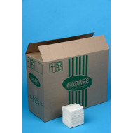 CABARE бумага туалетная листовая (V-сл) 2 сл., 200л 11х10 см, белая (пачка)