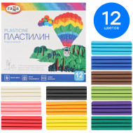 Пластилин Гамма 12 цветов (240г) Классический со стеком