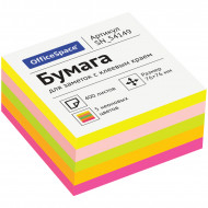 Стикер Office Space 076х076 мм. (400 л.) 5 цветов неон
