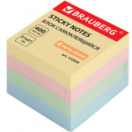 Стикер Brauberg 051х051 мм. (400 л.) 4 цвета, пастельный