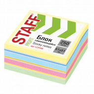 Стикер Staff 051х051 мм. (250 л.) 8 цветов пастельный