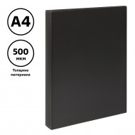 Папка 4 кольца мягкая А4 (40 мм.) черная Стамм