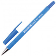 Ручка шариковая Brauberg Capital blue синяя 0,7мм, корпус soft-touch голубой