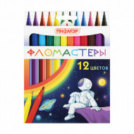 Фломастеры Пифагор Космическая одиссея 12 цветов