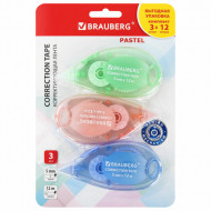 Корректор-ленточка Brauberg 5ммх12м Pastel ассорти