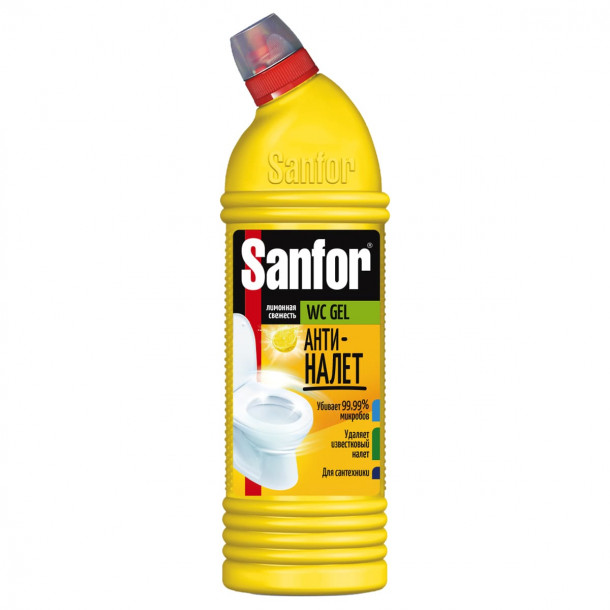 Sanfor д/сантехники WC gel Лимоный фреш, 750 мл