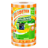 Салфетки универсальные в рулоне House Lux (100 шт) 22*23 см вискоза, плотность 45г/м2