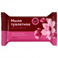 Мыло туалетное 100 г. OfficeClean Аромат цветов, флоу-пак