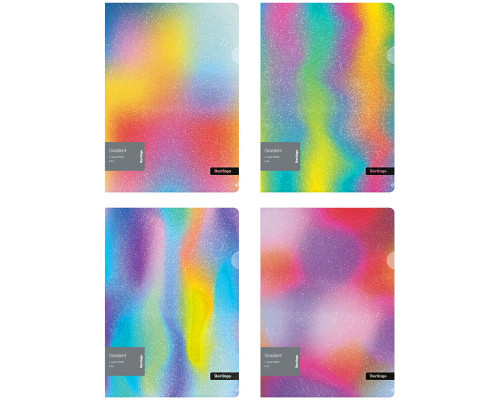 Папка-уголок Berlingo А4 Gradient с рисунком, с эффектом блесток, ассорти, 200 мкм