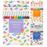 Фломастеры BrunoVisconti HappyColor 12 цветов