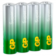 GP SUPER G-TECH Alkaline батарейки АА LR06 (спайка 4шт) блок 96шт (пальчиковые)