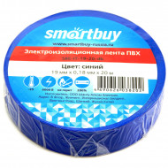 Изолента Smartbuy, 19ммх20м, 180мкм,синяя