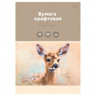 Бумага цветная A4 (080 г/м) 100л. (крафт) БиДжи