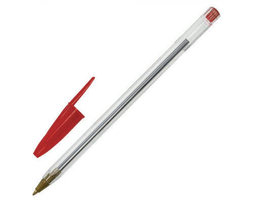 Ручка шариковая Staff Basic Budget BP-04 красная 0,5 мм
