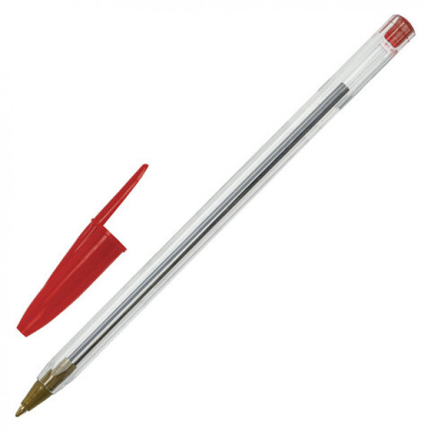 Ручка шариковая Staff Basic Budget BP-04 красная 0,5 мм