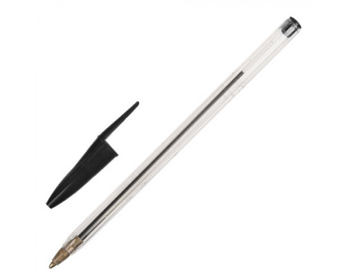 Ручка шариковая Staff Basic Budget BP-02 черная 0,5 мм