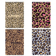 Блокнот А5 080л. Brauberg спираль сверху, картон, клетка, Leopard