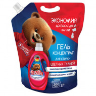 QUALITA Гель для стирки цветного белья, концентрат, дой-пак, 3 л