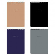 Блокнот А5 060л. Brauberg спираль сверху, картон, клетка, Minimal Classic
