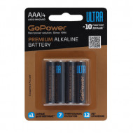 GoPower ULTRA Alkaline батарейки ААА LR03 (спайка 4шт) (мизинчиковые)