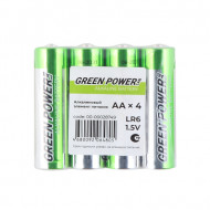 Green PowerLab Alkaline батарейки АА LR06 (спайка 4шт)  (пальчиковые)
