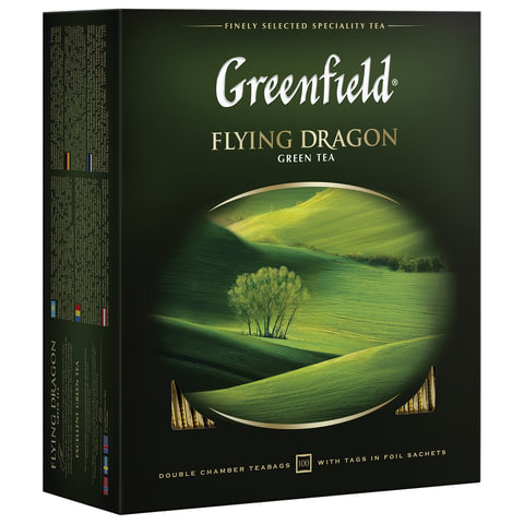 Чай Greenfield зеленый 100 пакетов