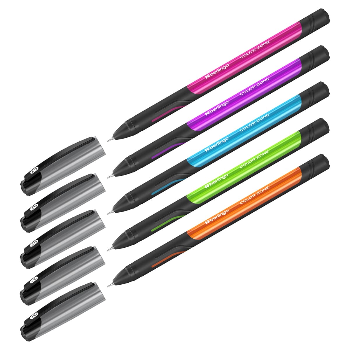 Ручка шариковая Berlingo Color Zone stick синяя,0,7 мм
