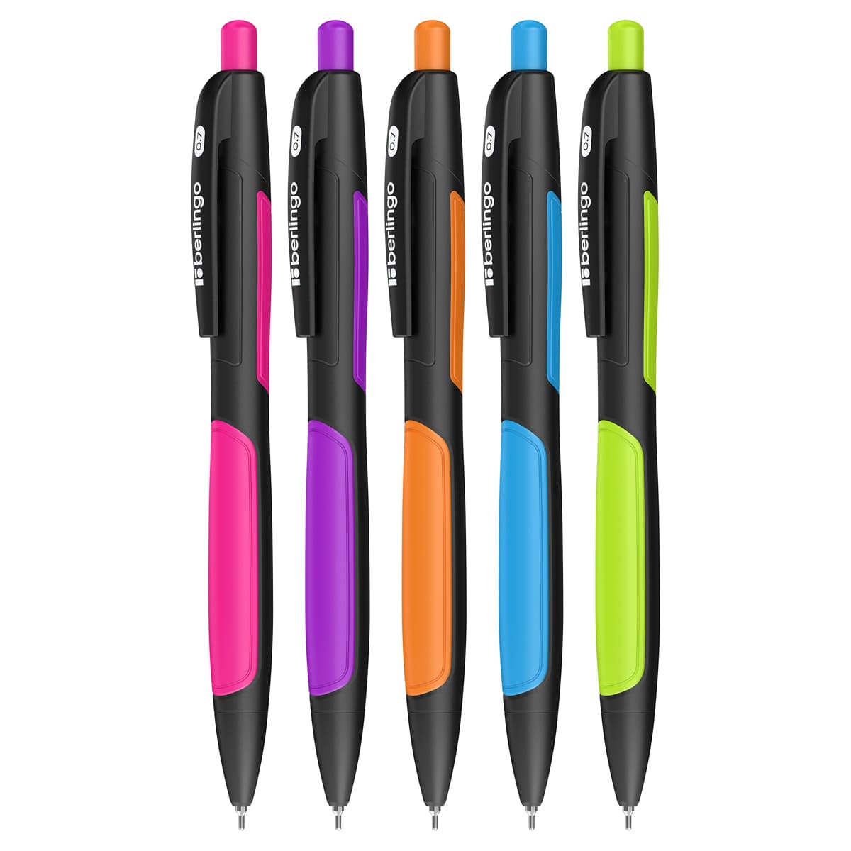 Ручка шариковая автоматическая Berlingo Color Zone 2 синяя, 0,7мм., корпус ассорти