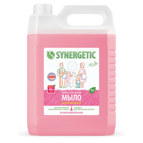 Мыло жидкое 5 л Synergetic Аромамагия гипоаллергенное