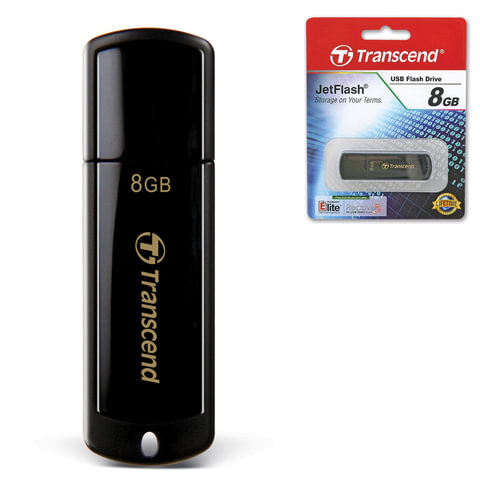 Флеш-память USB 08GB Transcend черный